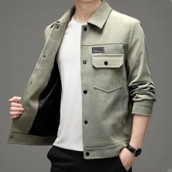 Áo Khoác Nam Nhung Tăm Thời Trang AKN 02 8 Áo Khoác Nam Nhung Tăm Thời Trang AKN 02 - Donabico Mart