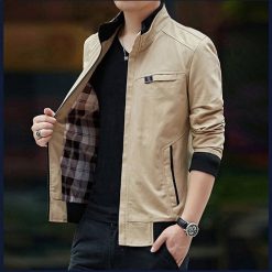 Áo Khoác Kaki Nam Có Lớp Lót Sọc Caro Thời Trang XM07 13 Áo Khoác Kaki Nam Có Lớp Lót Sọc Caro Thời Trang XM07 - Donabico Mart