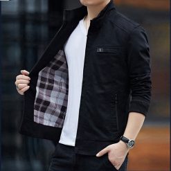 Áo Khoác Kaki Nam Có Lớp Lót Sọc Caro Thời Trang XM07 9 Áo Khoác Kaki Nam Có Lớp Lót Sọc Caro Thời Trang XM07 - Donabico Mart