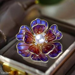 Ghim Cài Áo Hoa Mẫu Đơn Tím Tinh Tế Và Sang Trọng Dành Cho Nữ - 5cm - Donabico Mart