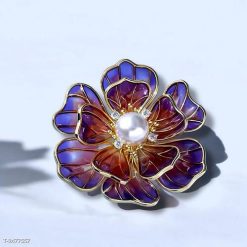 Ghim Cài Áo Hoa Mẫu Đơn Tím Tinh Tế Và Sang Trọng Dành Cho Nữ - 5cm - Donabico Mart