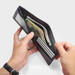 Ví Nam 4U Da Bò Dang Ngang Vân Miu FA258 14 Ví Nam 4U Da Bò Dang Ngang Vân Miu FA258 - Donabico Mart