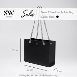 Túi Tote Mini Salis Quai Xách Kim Loại (Metal Chain Handle Tote Bag) - Donabico Mart