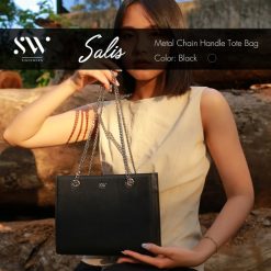 Túi Tote Mini Salis Quai Xách Kim Loại (Metal Chain Handle Tote Bag) - Donabico Mart