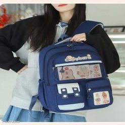 Balo Học Sinh Chống Thấm Capybara Siêu Cute Hot Trend WH745 14 Balo Học Sinh Chống Thấm Capybara Siêu Cute Hot Trend WH745 - Donabico Mart