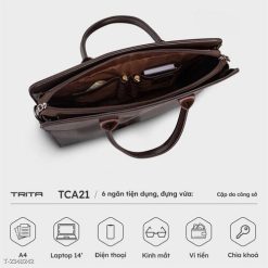 Cặp Da Nam Công Sở Thời Trang Trita TCA21 12 Cặp Da Nam Công Sở Thời Trang Trita TCA21 - Donabico Mart