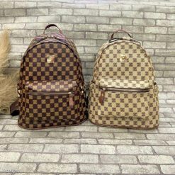 Balo Da Size 40 Vừa A4 Đi Học Đi Làm Họa Tiết Thời Trang Nhiều Ngăn Tiện Dụng WH614 - Donabico Mart