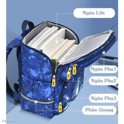 Balo Học Sinh Chống Nước Chống Gù Siêu Nhẹ Bền Bỉ - Đẹp - Chất - Giá Rẻ WH661 - Donabico Mart