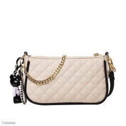 Túi Xách Nữ Đeo Chéo Đeo Vai Kẹp Nách Dáng Thuyền Kèm Móc Khóa Bearick - Ausa House - Donabico Mart