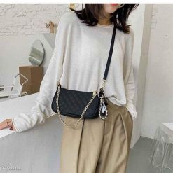 Túi Xách Nữ Đeo Chéo Đeo Vai Kẹp Nách Dáng Thuyền Kèm Móc Khóa Bearick - Ausa House - Donabico Mart