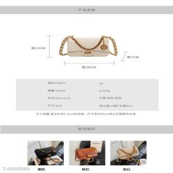 Túi Xách Nữ Da PU Mềm Phối Xích Khóa Xoay Thiết Kế Ô Trầm Trám Thời Trang WH577 Winnie House 14 Túi Xách Nữ Da PU Mềm Phối Xích Khóa Xoay Thiết Kế Ô Trầm Trám Thời Trang WH577 Winnie House - Donabico Mart