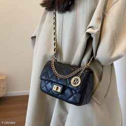 Túi Xách Nữ Da PU Mềm Phối Xích Khóa Xoay Thiết Kế Ô Trầm Trám Thời Trang WH577 Winnie House 20 Túi Xách Nữ Da PU Mềm Phối Xích Khóa Xoay Thiết Kế Ô Trầm Trám Thời Trang WH577 Winnie House - Donabico Mart