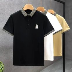 Áo Polo Nam Trơn Cộc Tay Cổ Thổ Cẩm 2023 - Donabico Mart