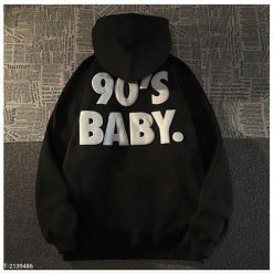 Áo Hoodie Nỉ In Nổi 90s Baby Form Đẹp Vải Mịn - Donabico Mart